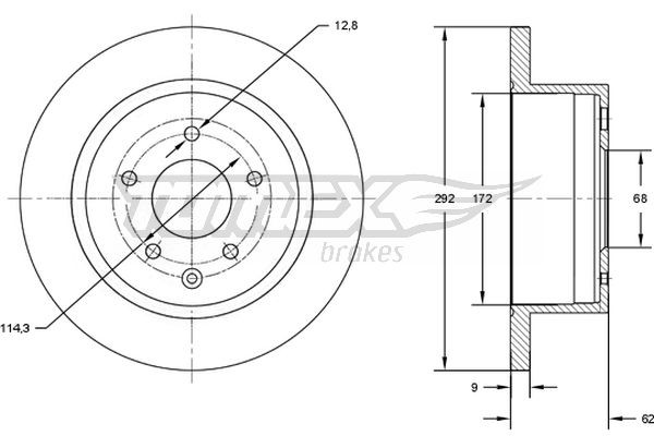 TOMEX Brakes Bremsscheibe
